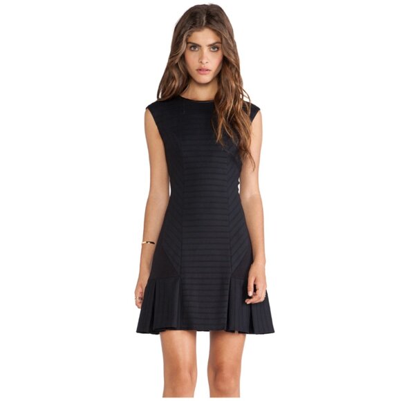 LaPina Carina Bandage Stretch Dress by David Helwani Black Size XS - Picture 1 of 16